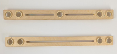 Lot of 2 Hape Quadrilla Wooden Marble Run Replacement 20'' Long Straight Rails