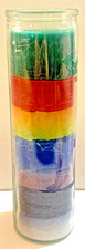 7 Color 7 Day Candle - 3 Pack, Veladora Lisa 7 Colores Paquete de 3