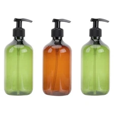 3Pcs Pump Bottles Liquid Dispenser for Shampoo Shower Gel Travel Use
