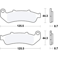 TRW Sintered Front Brake Pad - High Performance Friction for: Honda CBR Dual
