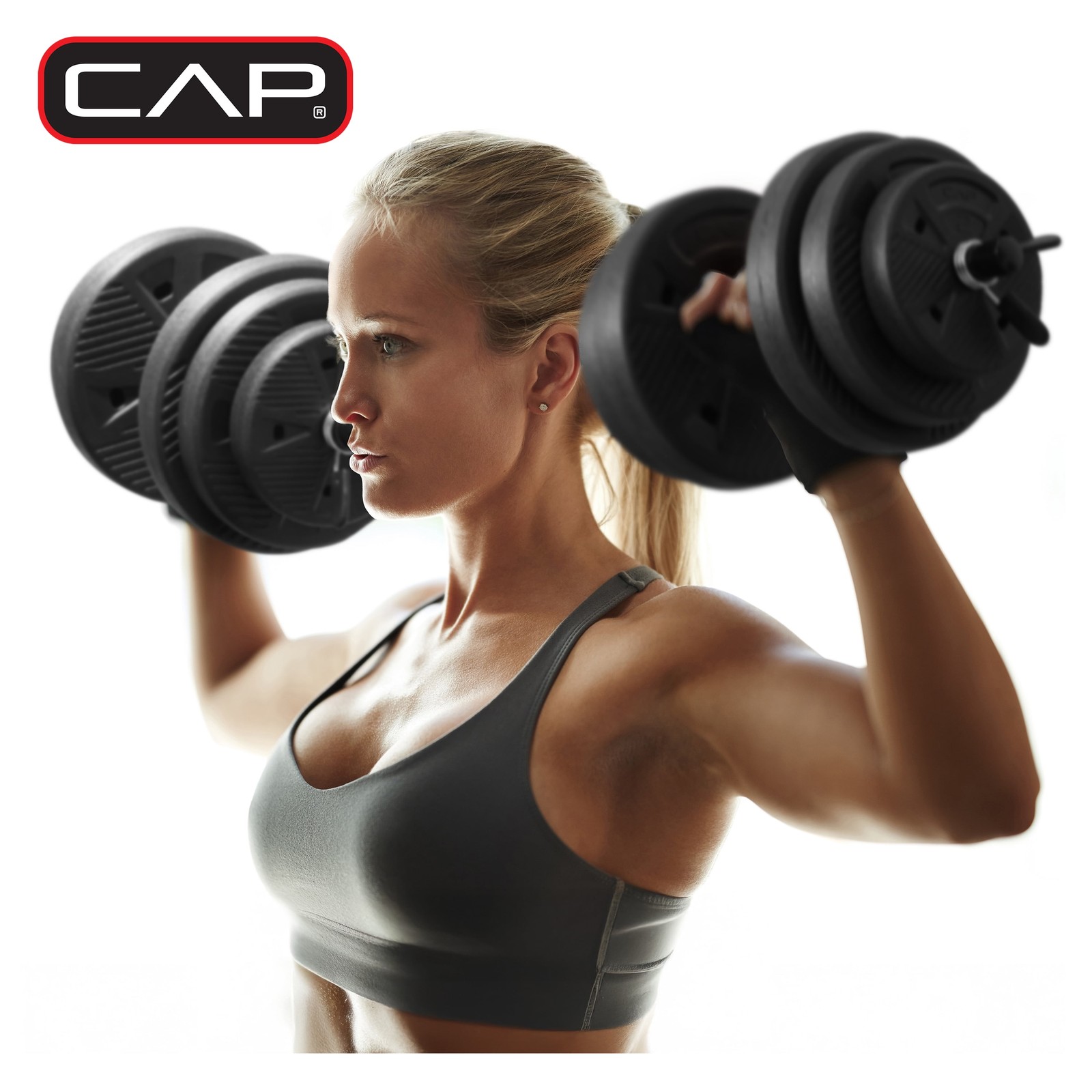 CAP Barbell 50 lb Adjustable Vinyl Dumbbell Set
