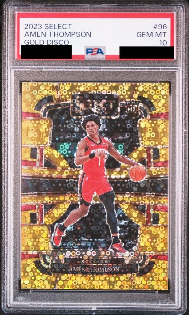 Panini 2023 Select Amen Thompson Gold Disco #96 Gem Mint 10 Rockets Card