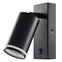 Led Wandleuchte Schwarz Leselampe Schalter GU10 Spot Drehbar Acryl Masterled