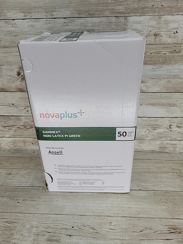 Gammex NovaPlus Non-Latex PI Green Surgical Gloves *50 Pair* Size: 7 *See Date* - Image 4 of 4