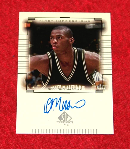 DESMOND MASON SONICS OKLAHOMA STATE 2000 SP TOP PROSPECTS AUTO RC #DM (OK349)