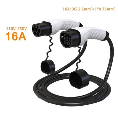 EV Charger Extension Cable 110V-250V Type2 16A 16.5ft IEC62196 Extension Cable #