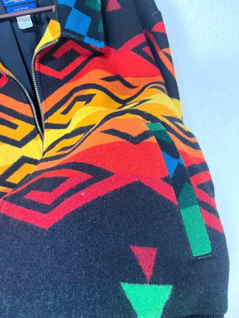 Pendleton Native Pattern Wool Western Jacket Blac… - image 8