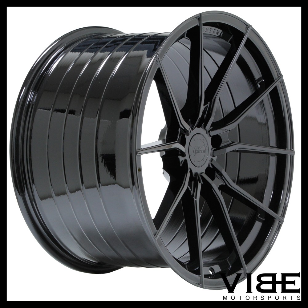 20" VERTINI RF1.2 GLOSS BLACK CONCAVE WHEELS RIMS FITS MASERATI QUATTROPORTE