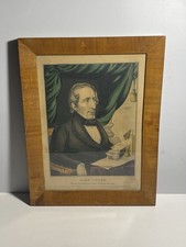 Original Currier & Ives Type Print John Tyler 10th President By Kellogg