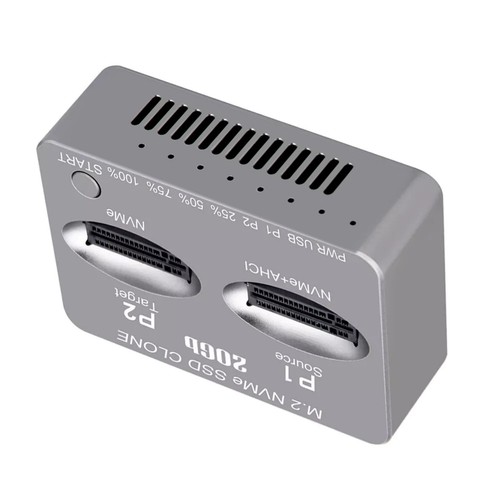 Dual-Bay M.2 NVME SSD Clone Gen2X2 20Gbps Externe Festplattenbox für iMac