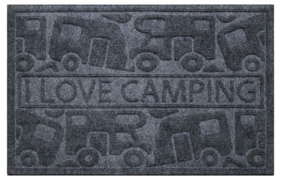 ARISOL Fussmatte KERA KAMP 40x60cm, grau, PP/Gummi, Motiv: Motorhome/Caravan, Te