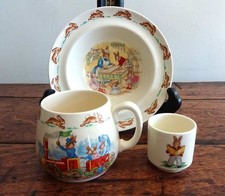 ROYAL DOULTON England BUNNYKINS CHILDS Bone China BOWL MUG CUP 3PC Set