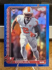 2025 TOPPS CHROME EMEKA EGBUKA /150 BLUE REFRACTOR BUCS ROOKIE #312