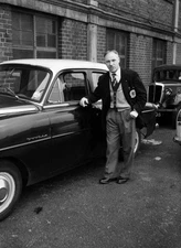 Huddersfield Town manager Bill Shankly arrives at club's ground fo- Old Photo