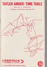 CROSVILLE BUS TIMETABLE BOOK DOLGELLAU JUN 1977