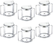 Adult Sippy Cup 2 Handle Plastic Mug 10 Oz No Spill Cups For Elderly Spill Resis