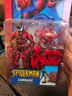 MARVEL TOY BIZ 2004 SPIDER-MAN CARNAGE WITH SPIDER TRAPPING SEALED