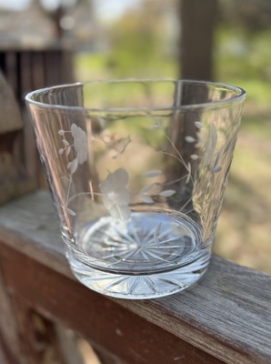 VTG Princess House Heritage Clear Ice Bucket, 24% Lead Crystal, #522