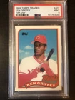 1989 Topps Traded Tiffany 40t Ken Griffey Reds Baseball Card PSA 9