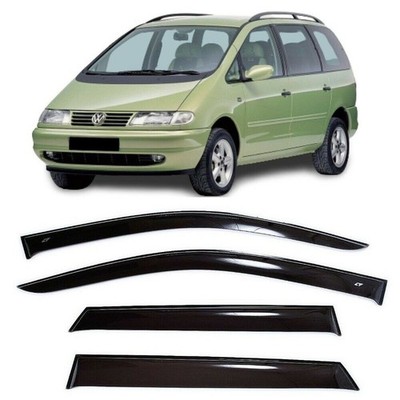 Tape-on Window Visors Sun Rain Guards Fit VW Sharan 1996-2009 Wind Deflectors