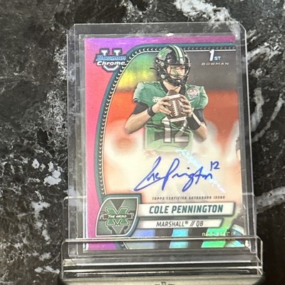 2024 Bowman U Chrome Cole Pennington Auto Purple Refractor #/150 Marshall
