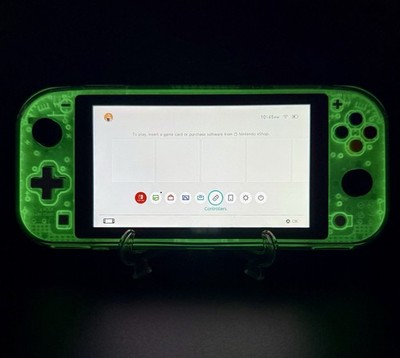 Nintendo Switch Lite Glow Shell TMR Hall Effect Joysticks OEM Charger - Cracked