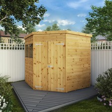 Mercia | Wooden Corner Shed | 7x7 | 7ft x 7ft | Garden Wooden Shed