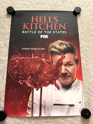 FOX Hell's Kitchen Battle of the States TV Show Poster 27x40 Gordon Ramsay