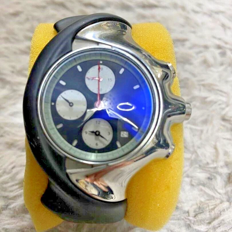 Oakley Detonator Watch Black Silver Men's Stainless Steel Analog No Box