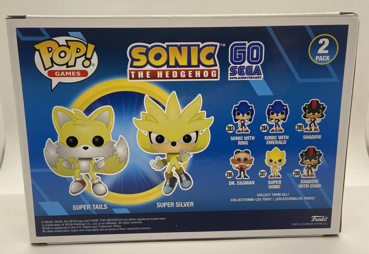  Funko Pop! Sonic The Hedgehog Super Silver and Super