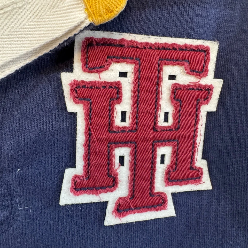 Camisa Polo de Rugby Tommy Hilfiger Y2K Vintage Grande Para Mujer Preppy Deportiva Universidad Foto 4 de 4