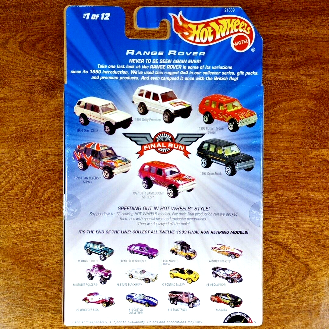 Hot Wheels Final Run Series Range Rover Metallic Green Real Riders