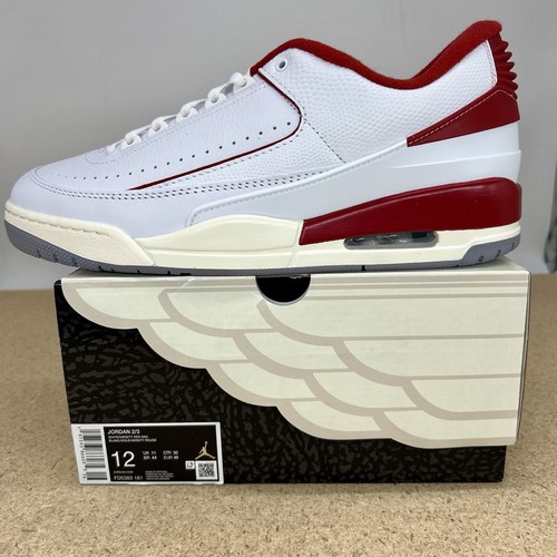 NEW sz 12 Mens NIKE Air Jordan 2/3 White Varsity Red FD0383 161 - Picture 1 of 8