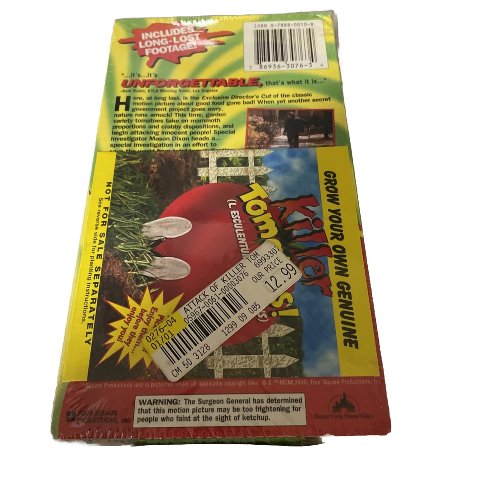 Attack of the Killer Tomatoes - Directors Cut (VHS, 1995) - Image 2 of 3