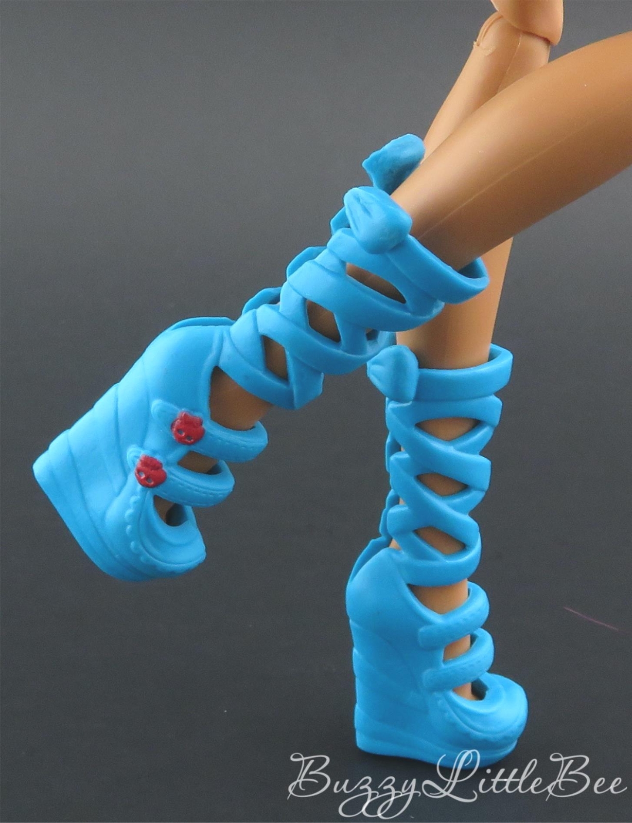 Monster High Doll Ghoulia Yelps Freaky Fusion Blue Boots Shoes | eBay