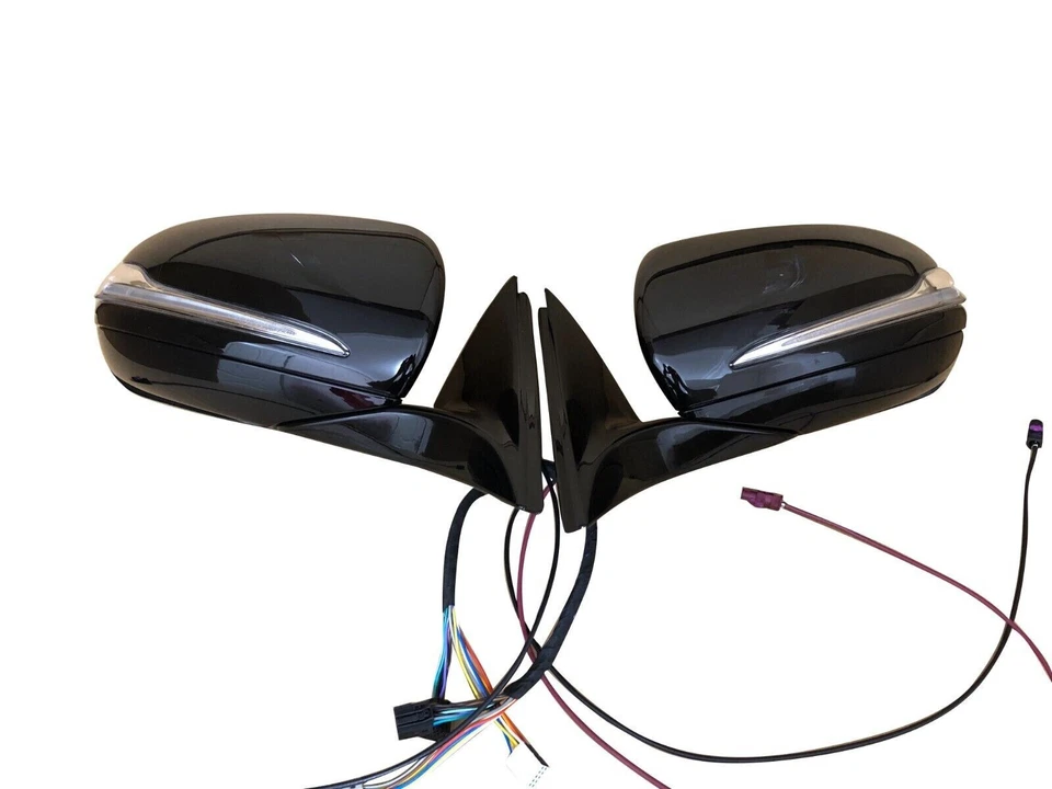 2Pcs Blind spot W213 Side Door Mirror Set for Mercedes Benz E Class E300 E350 - Image 2 of 4