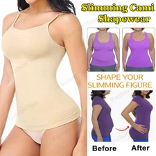 Women Compression Cami Vest Shaper Bra Camisole Tank Top Shirt Tummy Control