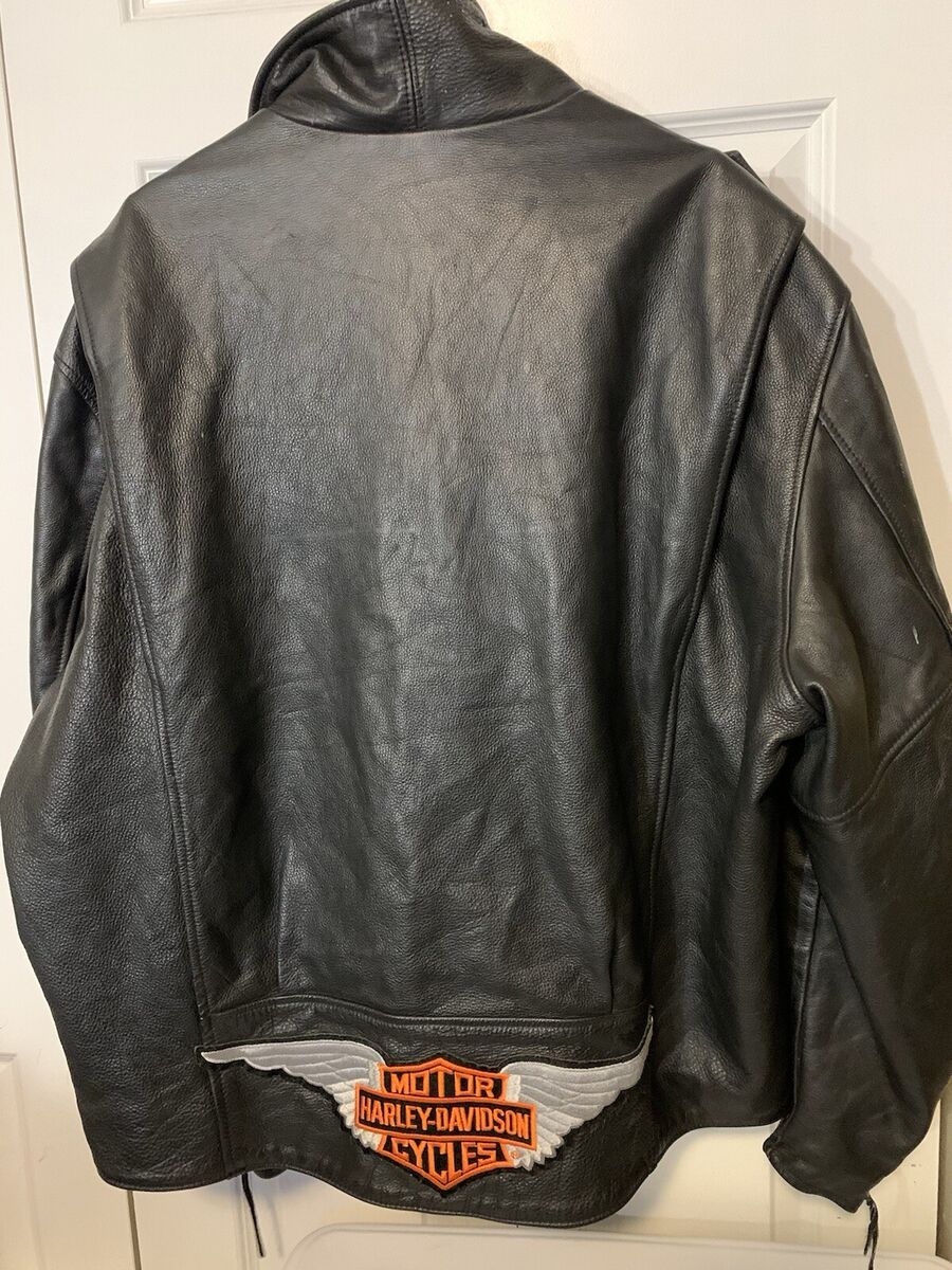 Vintage Harley Davidson Mens Sz 3XL Classic Black Leather Vintage Harley Davidson Mens Sz 3XL Classic Black Leather