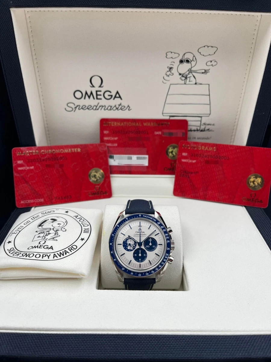 Omega Speedmaster Silver Snoopy 50th Anniversary Full Set NEW