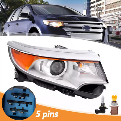 #ad #ad For Ford Edge 2011 2012 2013 2014 Headlight Right Side Halogen Projector 5 Pins $80.74