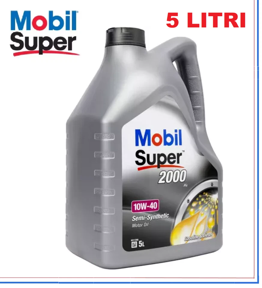Olio Motore Mobil 10w40 Super 2000 X1 Semi Sistetico Auto Benzina Diesel 5 Litri