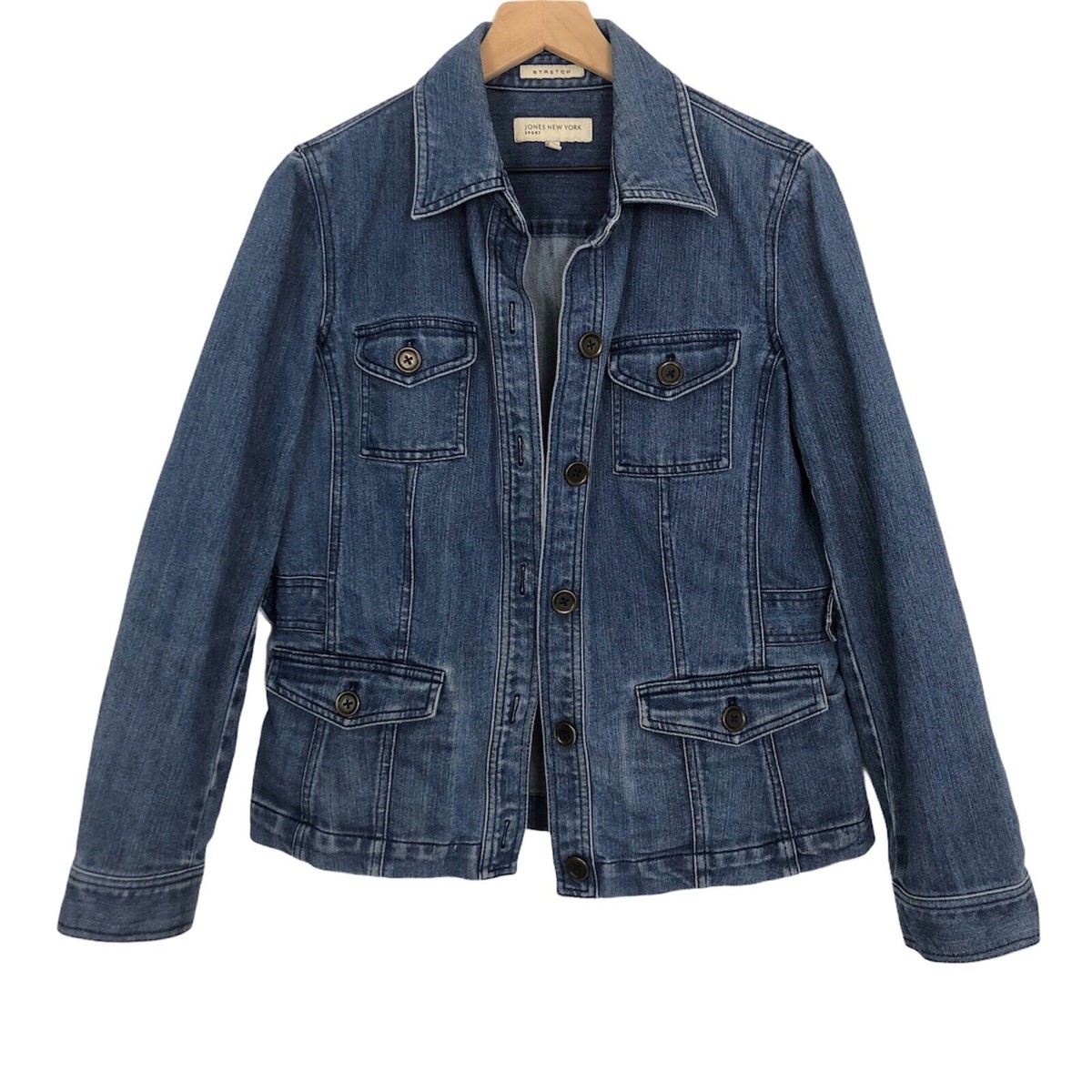 Jones New York Sport Womens Denim Jean Jacket Size Medium