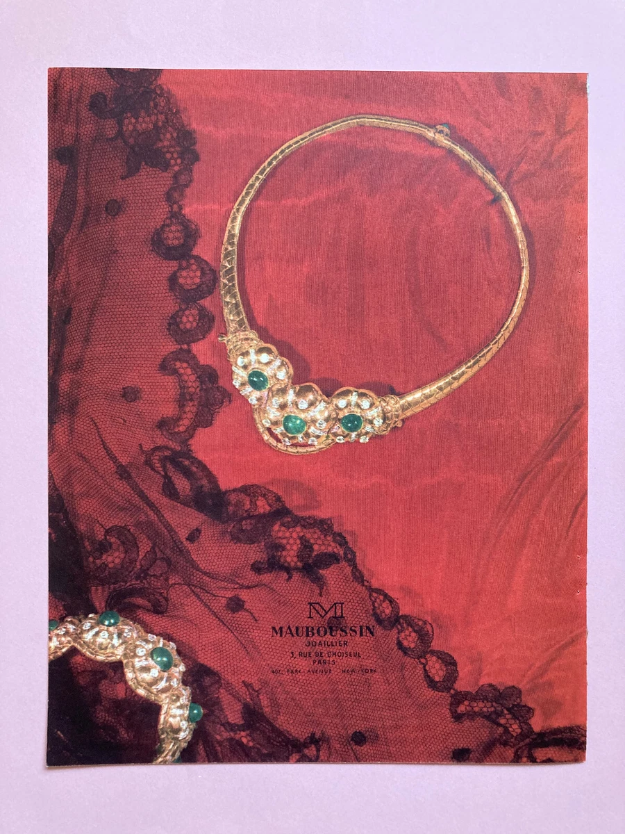 1947 Mauboussin bijoux joaillerie publicit pub 1948 vintage
