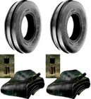 2-  6.00-16 Tri-Rib Tractor Tires w/ Tubes 6 Ply Farm Wagon Implement Tires