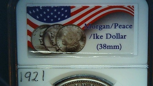 (1) 1921 s morgan silver dollar,, circulated , nice coin, free ship. wore down. - Picture 2 of 5