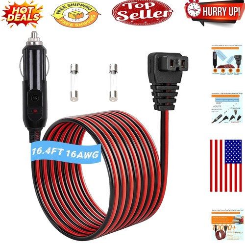 Car Refrigerator Power Cord DC 12V/24V Heavy Duty Car Cigarette Lighter for F...