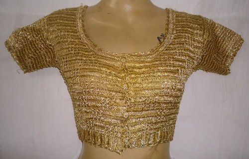 BVH Vintage Sari Saree Blouse Choli Top BUST 30" Pistachio P1 E400 Zari #ABCOC - Picture 19 of 24