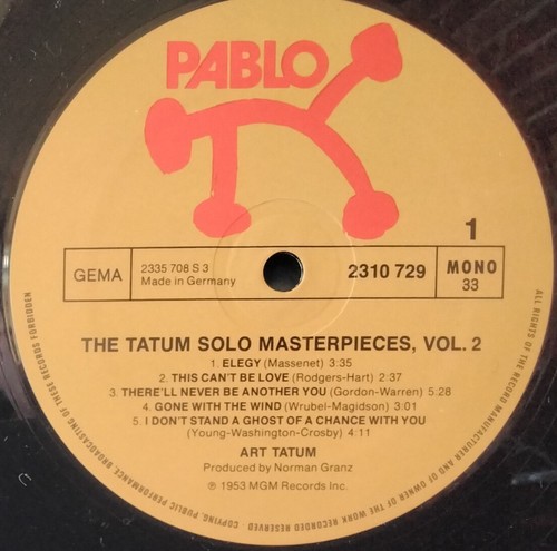 ART TATUM - THE TATUM SOLO MASTERPIECES VOL. 2 GERMANY PABLO 2310 729 LP - Picture 3 of 3
