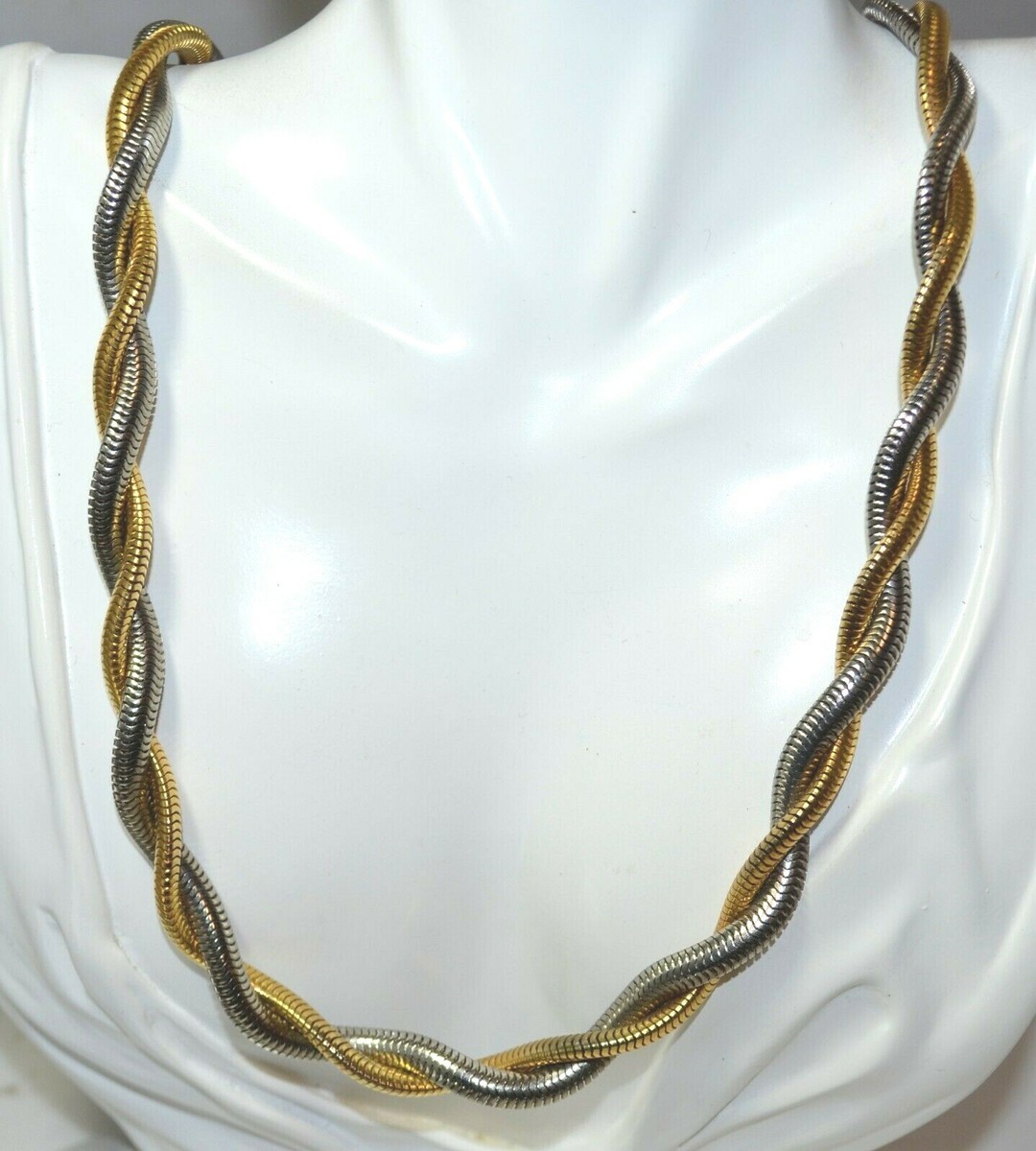 Vintage Signed YSL Yves Saint Laurent Twisted Omega 28
