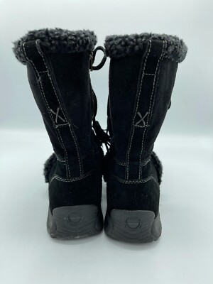 Lands\' End Black Fleece-Lined Boots LANDS END UNISEX BLACK FLEECE LINED SNOW BOOTS SIZE 2 M VERY  main image 4